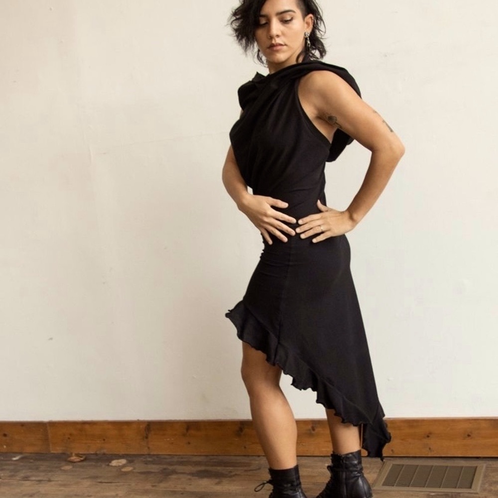 Harmonic Threads | ORGANIC COTTON BURGUNDY DRESS